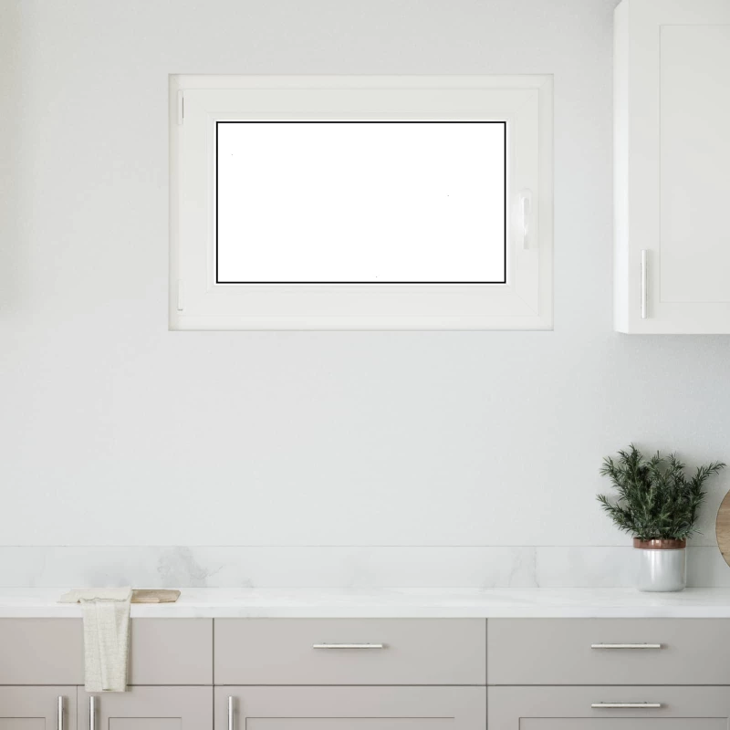 Παράθυρο Κάτω Στρώματος RISOR 90 x 70 cm PVC και Γυαλί Λευκό |42052409
