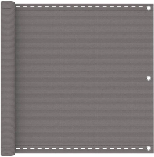 Οθόνη Μπαλκονιού Ανοιχτό γκρι 120 x 600 cm HDPE και Αλουμίνιο |4003263