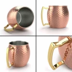 ΚΟΥΠΑ MULE INOX ΣΦΥΡΗΛΑΤΗ COPPER