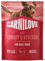 Carnilove Dog Pouch Pate Turkey & Venison with Strawberry Leaves 300gr