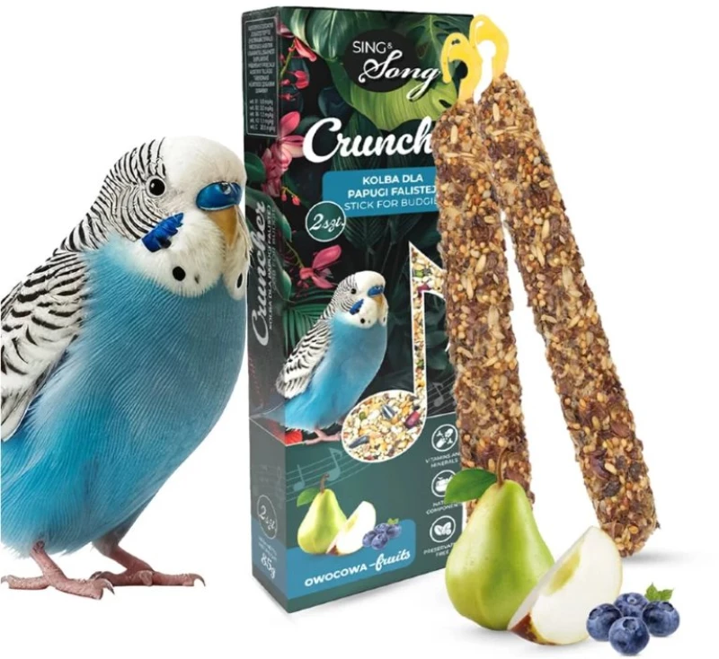 Sing & Song Cruncher Sticks για Παπαγαλάκια με Φρούτα 85gr (2τμχ)