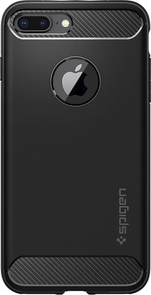 Spigen Rugged Armor Back Cover Σιλικόνης Μαύρο (iPhone 8/7 Plus)