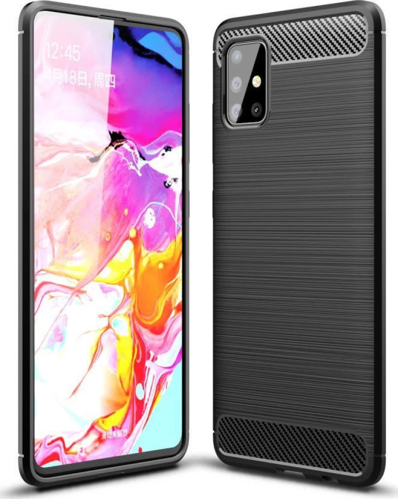 Carbon Back Cover Μαύρο (Galaxy A51)