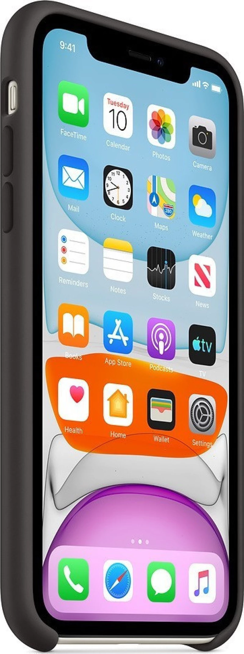 Back Cover Σιλικόνης Ματ Μαύρο (iPhone 11)