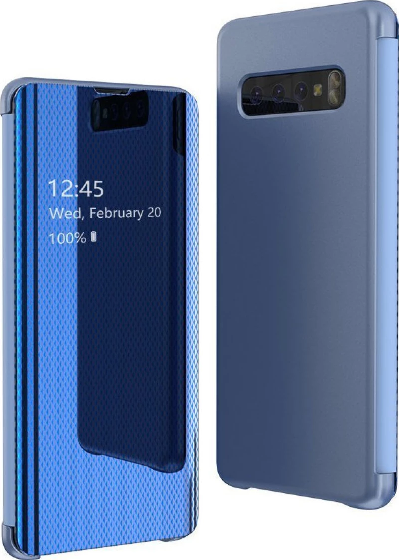 Clear View Book Μπλε (Galaxy S10)
