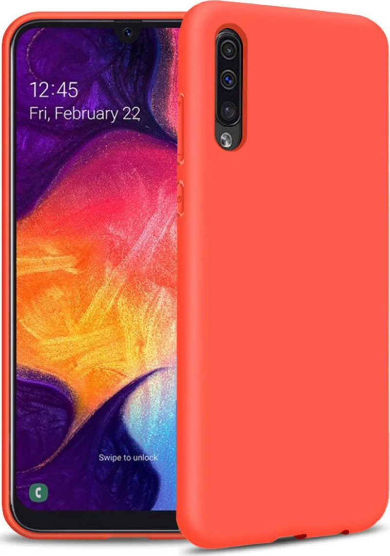 Back Cover Σιλικόνης Κόκκινο (Galaxy A50)