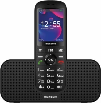 Maxcom MM740 2.4" με Bluetooth 5.0, Ραδιόφωνο, Πλήκτρο Έκτακτης Ανάγκης και Βάση-Ηχείο Μαύρο