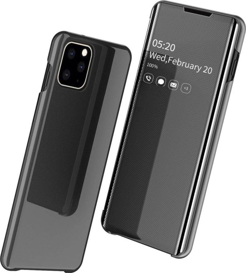 Clear View Book Μαύρο (iPhone 11)