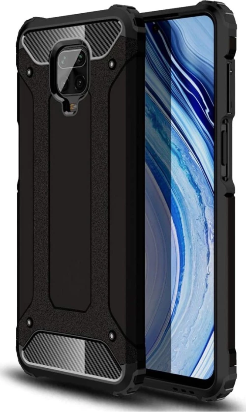 Hybrid Armor Back Cover Μαύρο (Redmi Note 9S / 9 Pro / 9 Pro Max)