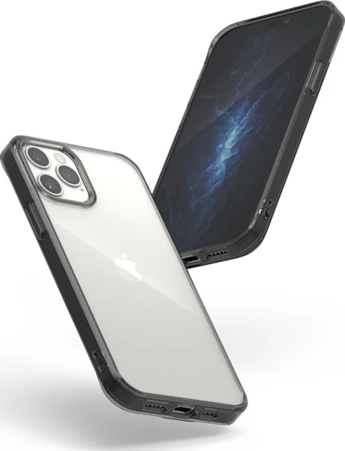 Ringke Fusion Back Cover Πλαστικό / Bumper Σιλικόνης Smoke Black (iPhone 12 / 12 Pro)