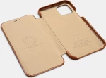 iCarer Vintage Series Curved Edge Book Δερμάτινο Κόκκινο (iPhone 12 / 12 Pro)