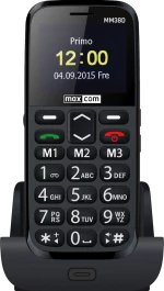 Maxcom Mm38D 2.2" Με Μεγάλα Πλήκτρα, Κουμπί Sos Και Βάση Φόρτισης Μαύρο Maxcom