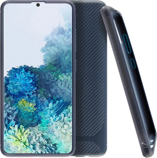 Idol 1991 Carbon Rugged Camera Protective Back Cover Σιλικόνης Μπλε (Galaxy S20)