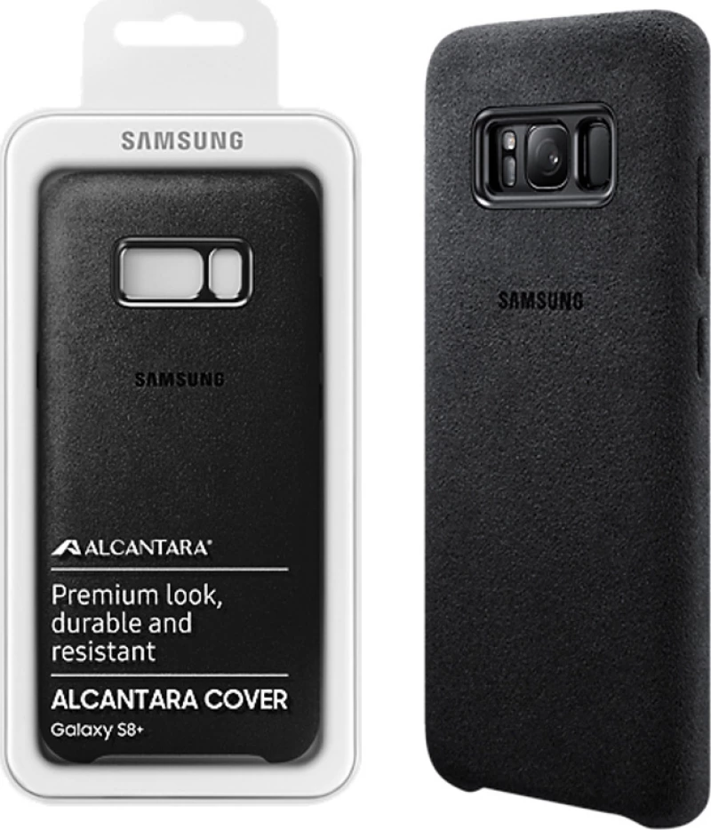 Samsung Alcantara Cover Μαύρο (Galaxy S8+)