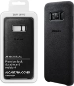 Samsung Alcantara Cover Μαύρο (Galaxy S8+)