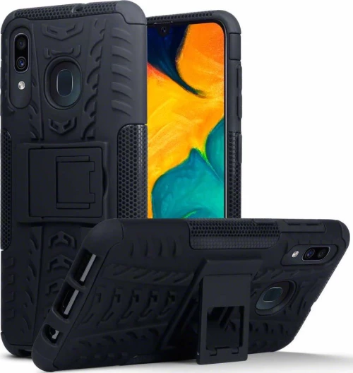 Terrapin Rugged Armor Back Cover Μαύρο (Galaxy A30)