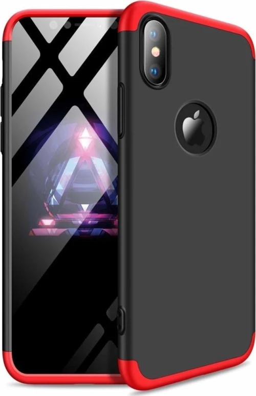 360 Full Cover with Hole Red/Black (iPhone XS Max)