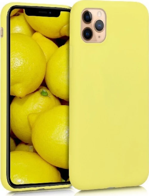 Soft Touch Back Cover Σιλικόνης Κίτρινο (iPhone 11 Pro Max)