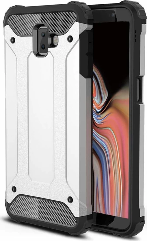 Tough Armor Back Cover Ασημί (Galaxy J6+)