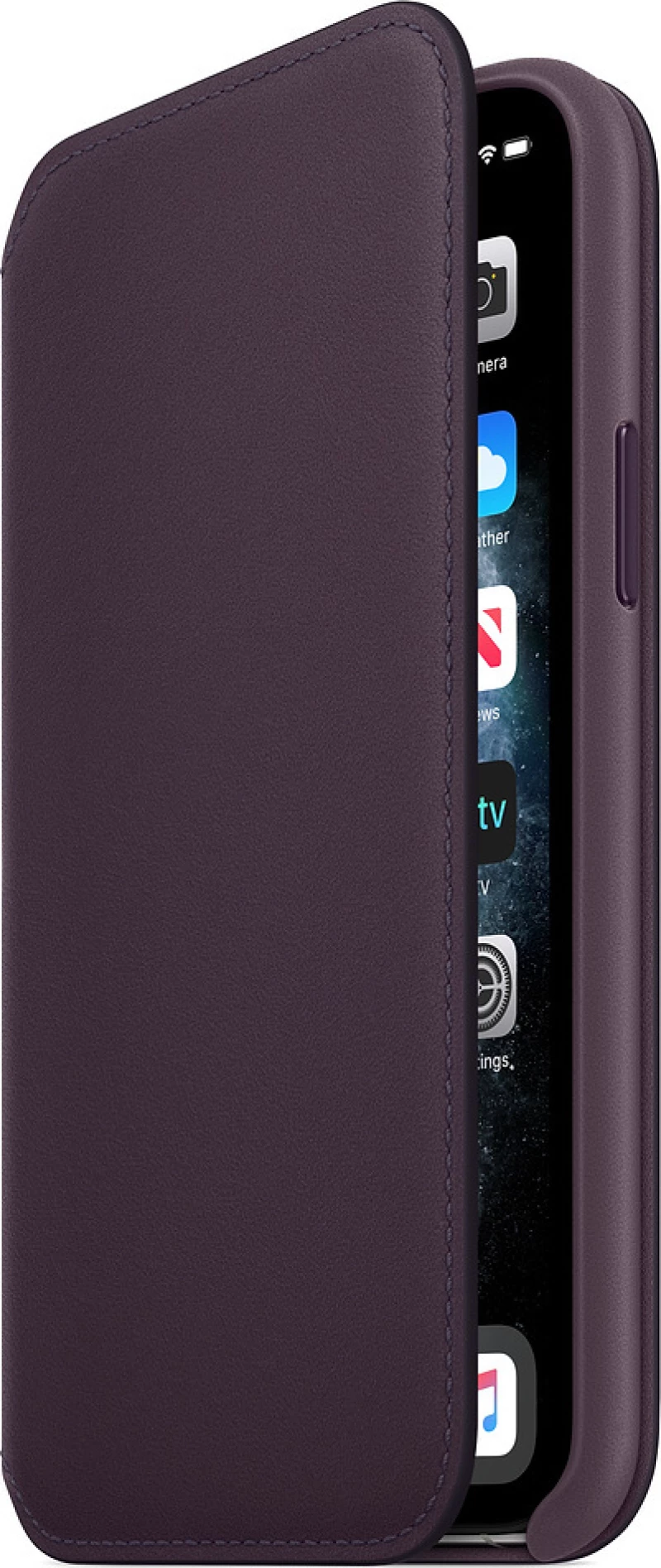 Apple Leather Folio Aubergine (iPhone 11 Pro)
