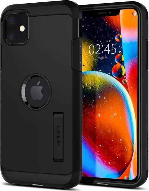 Spigen Tough Armor Back Cover Πλαστικό Μαύρο (iPhone 11)