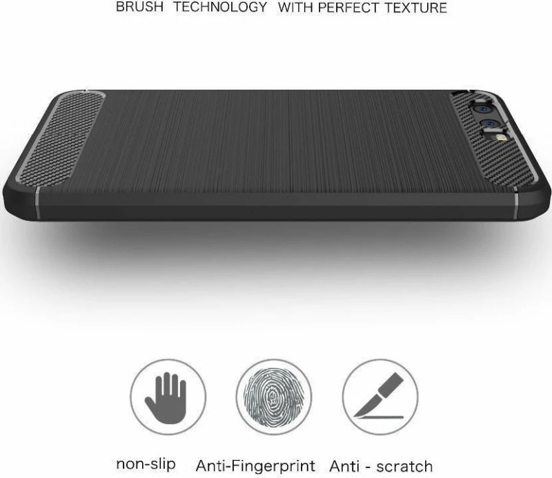 Carbon Brushed Μαύρο (Huawei P Smart+)
