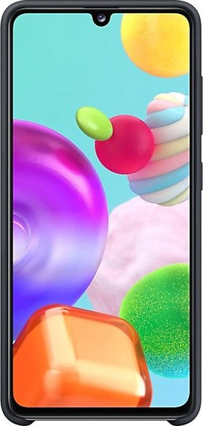 Samsung Silicone Cover Μαύρο (Galaxy A41)