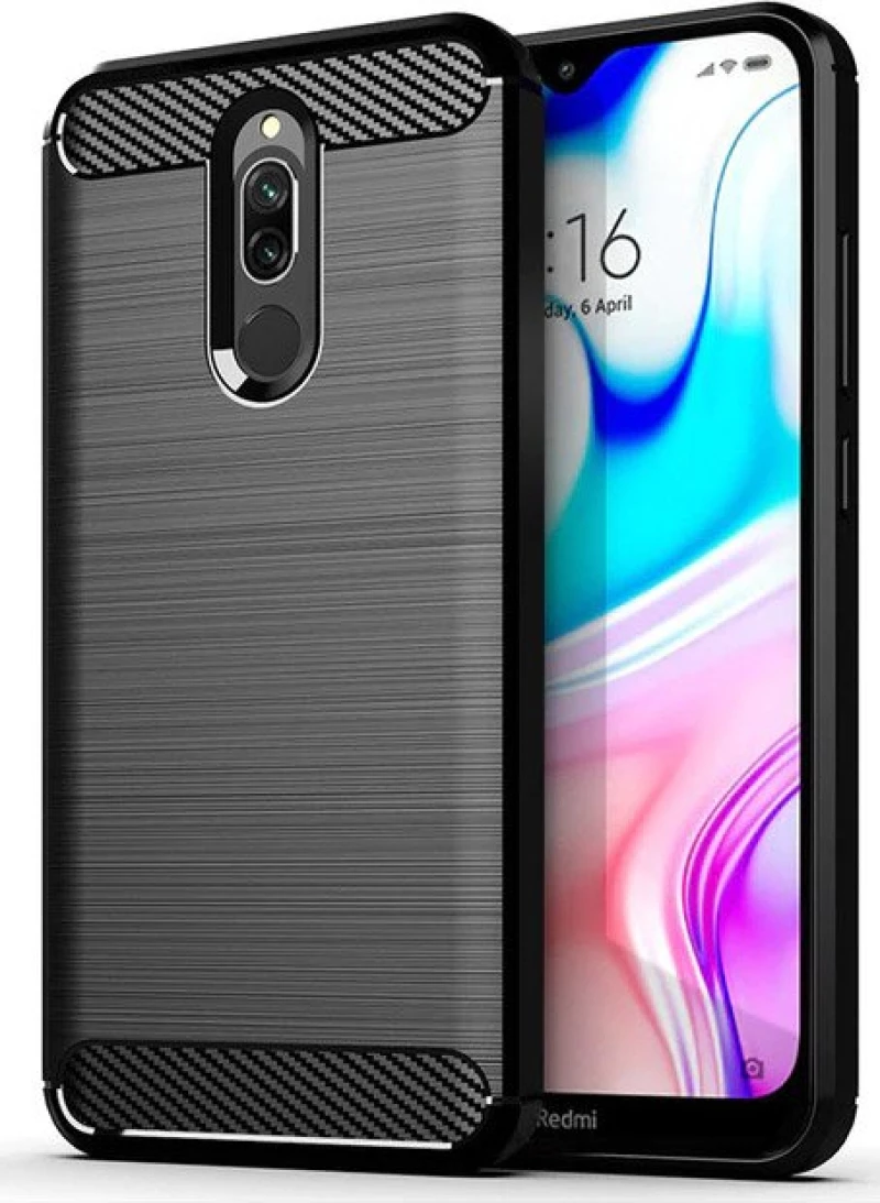 Carbon Back Cover Μαύρο (Redmi 8)