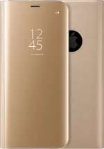 Clear View Book Χρυσό (iPhone XR)