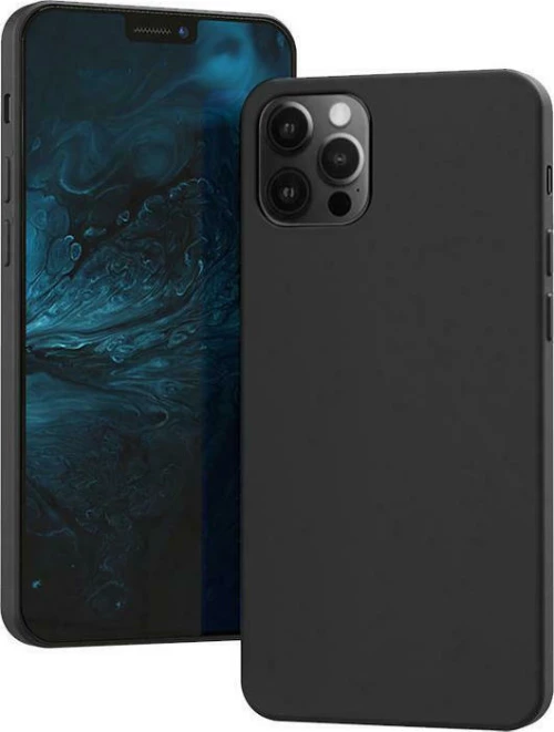 Rockrose Real Back Cover Σιλικόνης Μαύρο (iPhone 12 Pro Max)