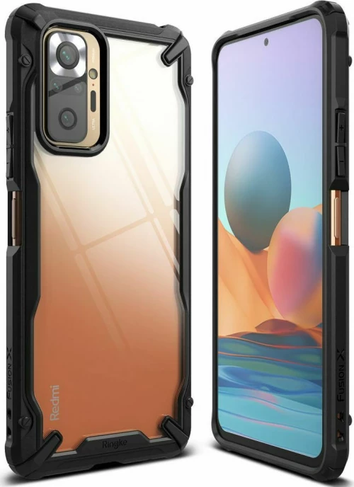 Ringke Fusion X Back Cover Πλαστικό / Σιλικόνης Μαύρο (Redmi Note 10 Pro)