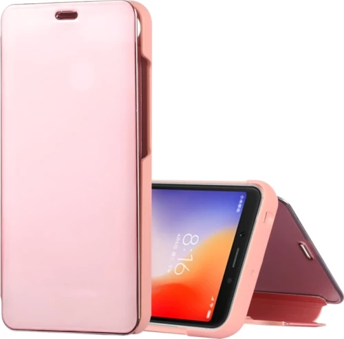 Mirror Clear View Ροζ Χρυσό (Xiaomi Redmi 6a)