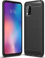 Carbon Fiber Back Cover Σιλικόνης Μαύρο (Xiaomi Mi 10 Lite)