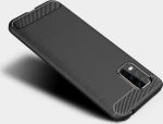 Carbon Fiber Back Cover Σιλικόνης Μαύρο (Xiaomi Mi 10 Lite)