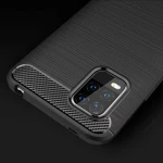 Carbon Fiber Back Cover Σιλικόνης Μαύρο (Xiaomi Mi 10 Lite)