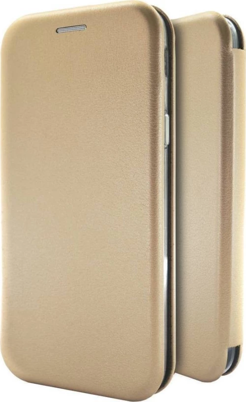 Ancus Curve Magnetic Book Δερματίνης Χρυσό (Galaxy S10+)