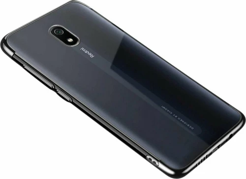 Electroplating Back Cover Σιλικόνης Μαύρο (Redmi 8A)