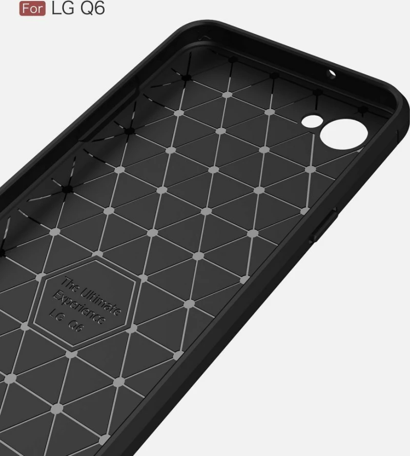 Carbon Back Cover Μαύρο (LG Q6)