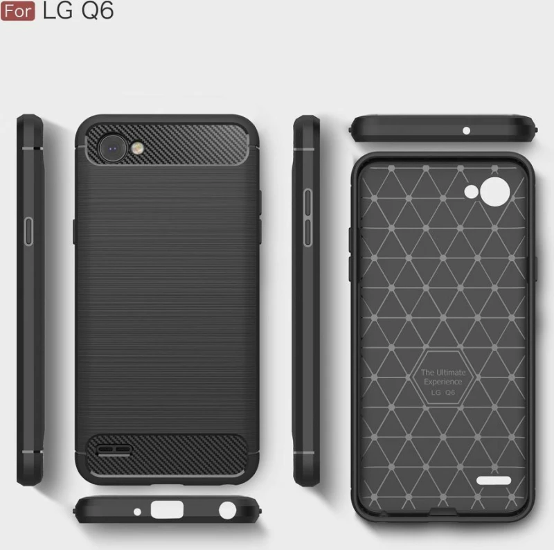 Carbon Back Cover Μαύρο (LG Q6)
