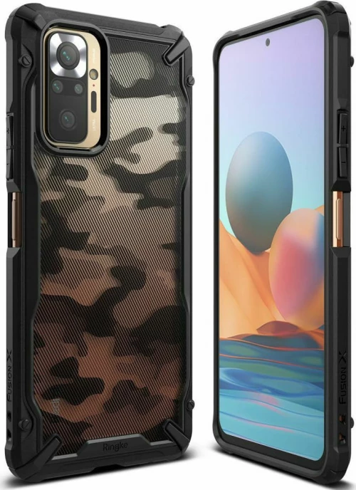 Ringke Fusion X Back Cover Πλαστικό / Σιλικόνης Camo Black (Redmi Note 10 Pro)