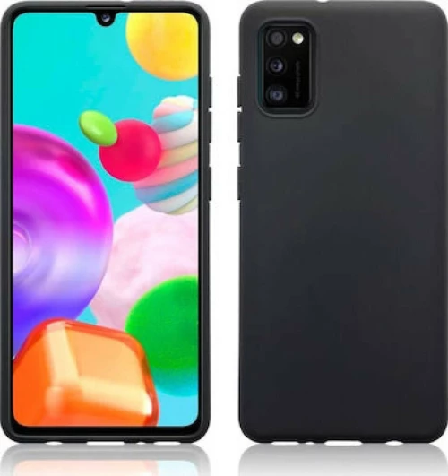 Matt Back Cover Σιλικόνης Μαύρο (Galaxy A41)