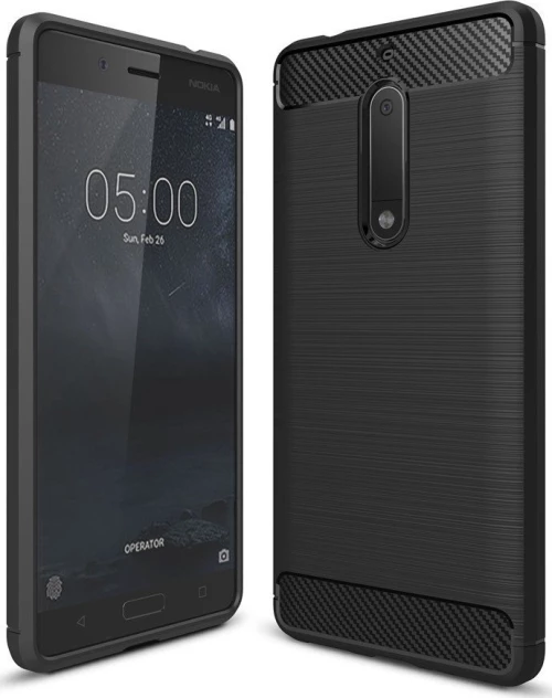 Carbon Fiber Brushed Μαύρο (Nokia 5)