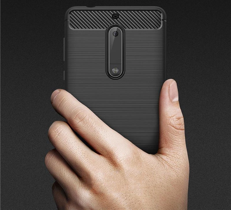 Carbon Fiber Brushed Μαύρο (Nokia 5)