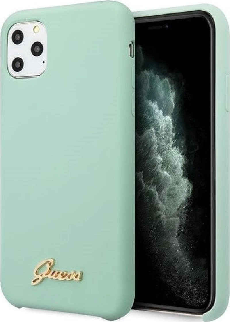 Guess Vintage Cover Back Cover Πράσινο Gold Logo (iPhone 11 Pro Max)