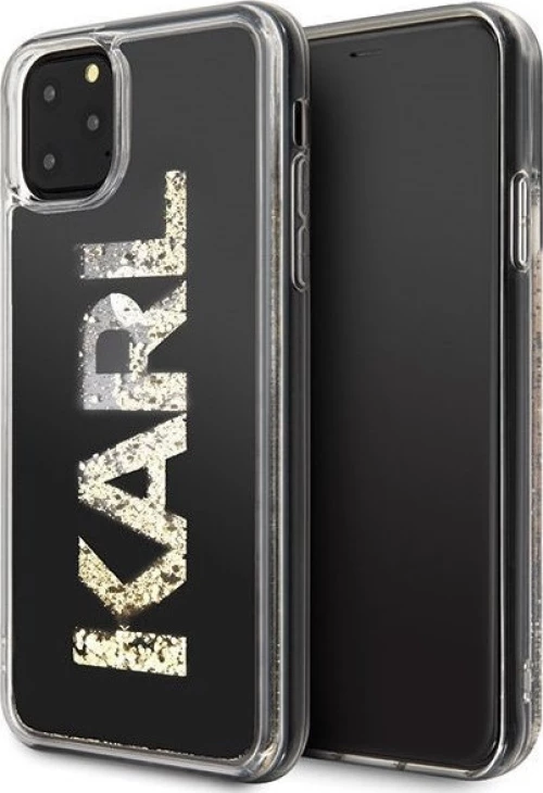 Karl Lagerfeld Logo Glitter Back Cover Gold (iPhone 11 Pro Max)