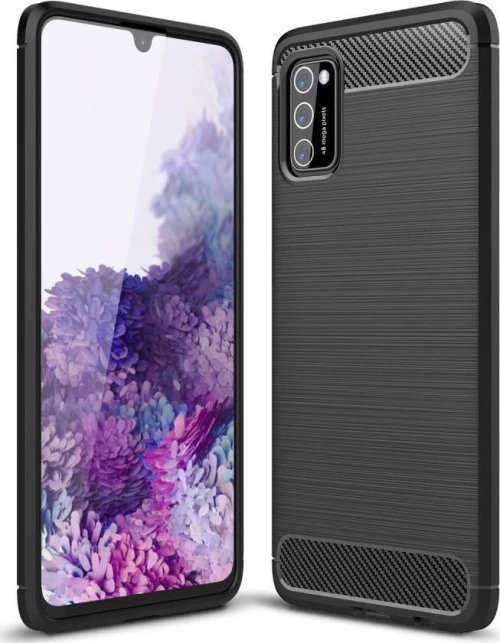 Tech-Protect Carbon Back Cover Σιλικόνης Μαύρο (Galaxy A41)