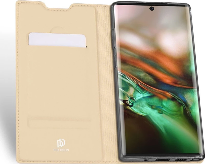 Dux Ducis Skin Pro Book Δερματίνης Χρυσό (Galaxy Note 10)