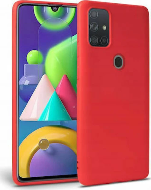 Soft Matt Back Cover Σιλικόνης Κόκκινο (Galaxy M21)