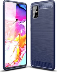 Carbon Back Cover Μπλε (Galaxy A71)