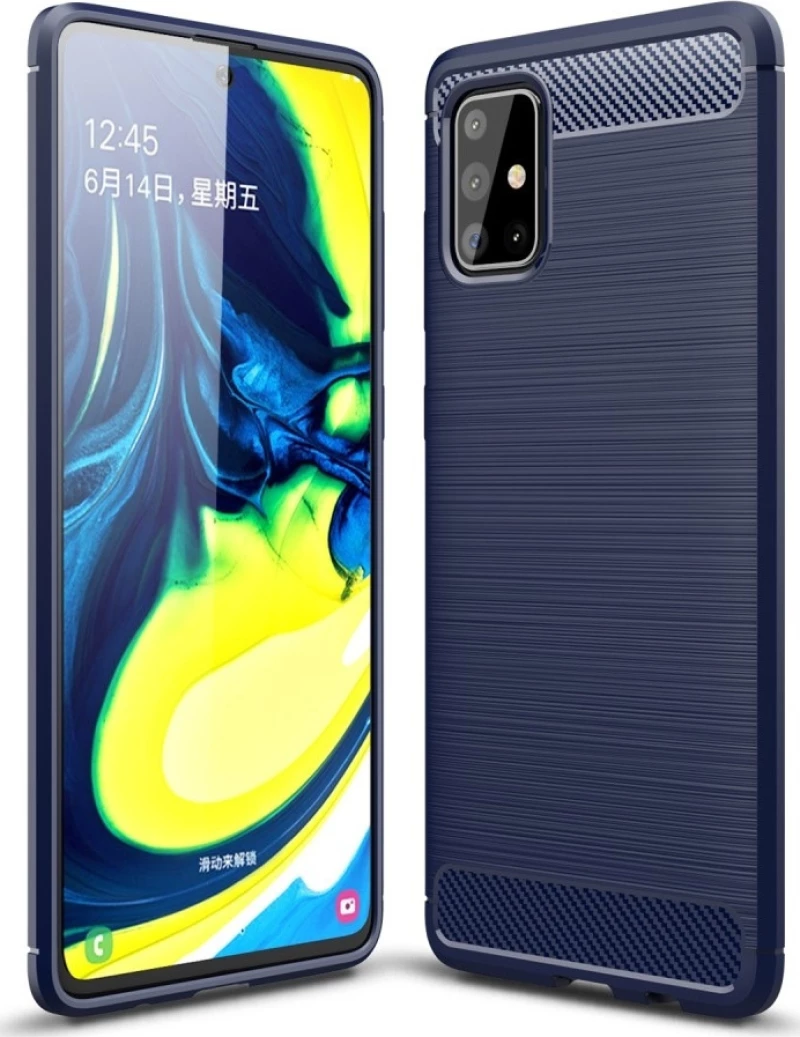 Carbon Back Cover Μπλε (Galaxy A71)